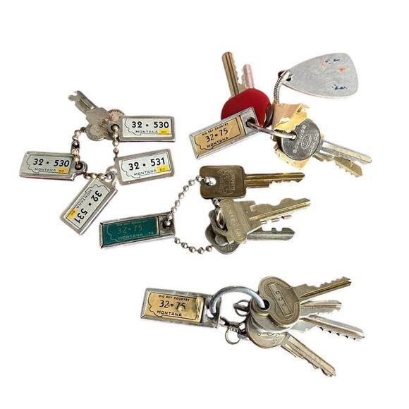 Vintage Montana Disabled American Veterans Mini License Plate DAV Key Chains - 7 - Picture 1 of 6